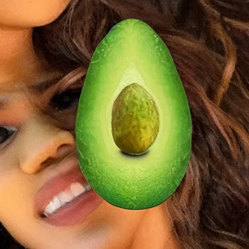 Image similar to zendaya as an avocado