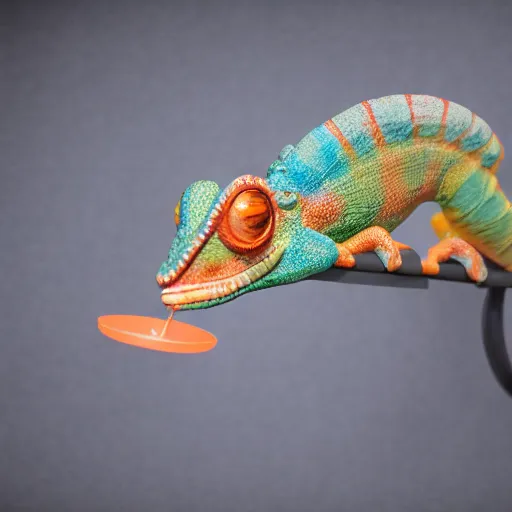 Prompt: chameleon by balloon modeling artist masayoshi matsumoto, studio lighting, 8 k