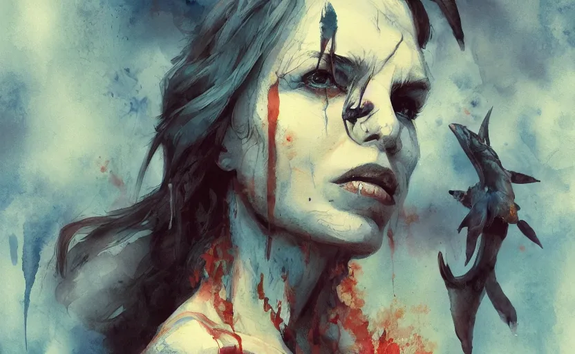 Image similar to a painting of delibirb 6 6 6 trending on artstation in the style of greg rutkowski, 3 d, watercolor, male, portrait, wisdom