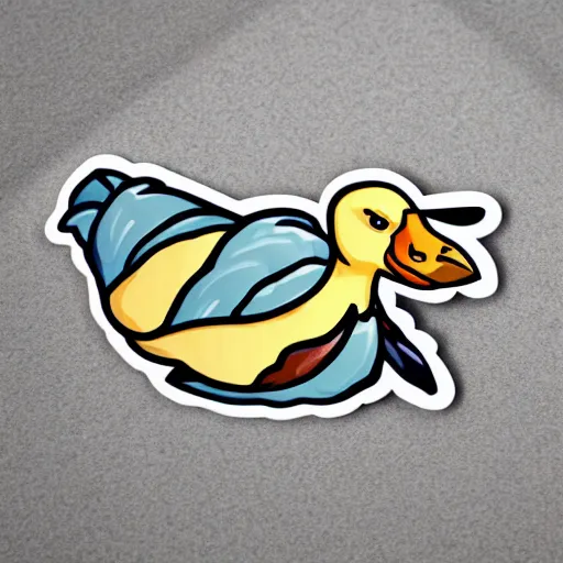 Image similar to cute goose sticker concept design