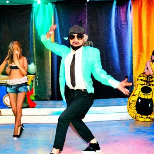 Image similar to el bananero dancing disco