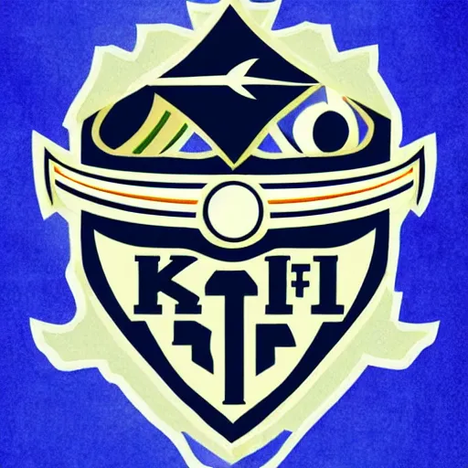 Image similar to A knight in the style of an NFL Logo