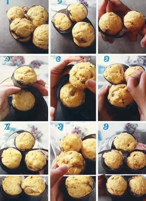 Image similar to Someone transforming into a muffin