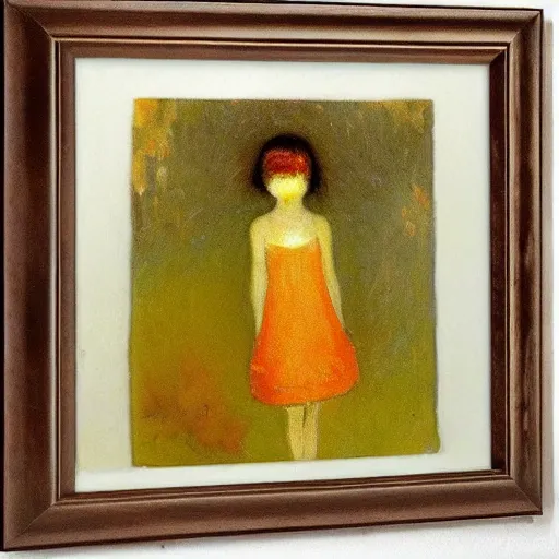 Image similar to girl mushroom style by odilon redon