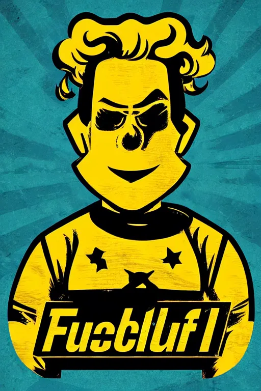 Image similar to fallout 7 6 retro futurist illustration art by butcher billy, sticker, colorful, illustration, highly detailed, simple, smooth and clean vector curves, no jagged lines, vector art, smooth andy warhol style