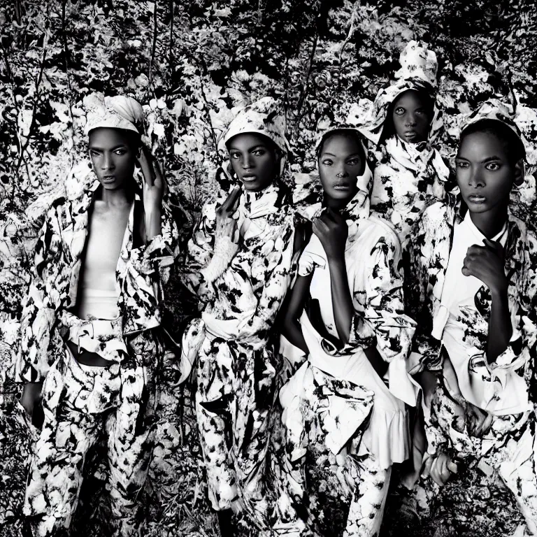 Image similar to fashion editorial by richard mosse