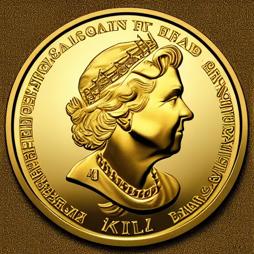 Prompt: 4K, HD, photorealistic gold coin