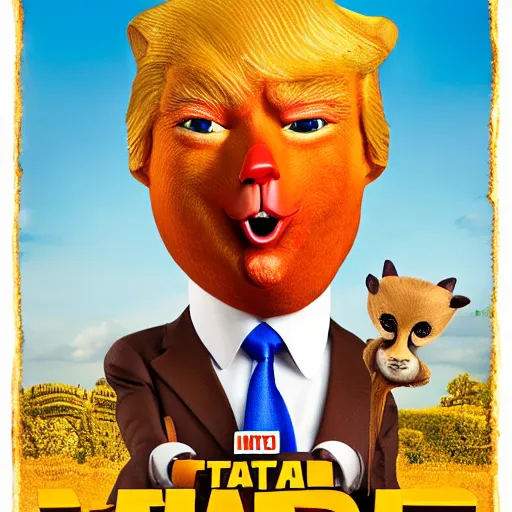 Image similar to Portrait of Donald Trump in the style of Fantastic Mr. Fox. 8k Resolution