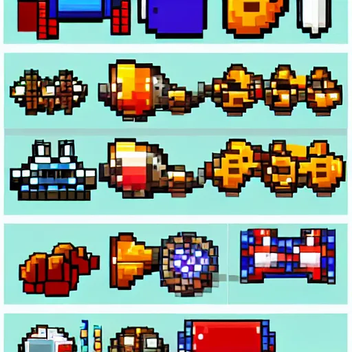 Prompt: pixel art | video game assets |