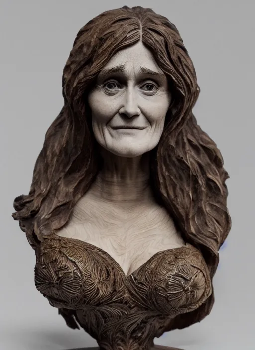 Prompt: high intricate bust of an margot kidder 1 9 7 0 carved from wood in baroque style, studio light, maria panfilova, andrea savchenko, mike kime, ludovic plouffe, qi sheng luo, oliver cook, trending on artstation
