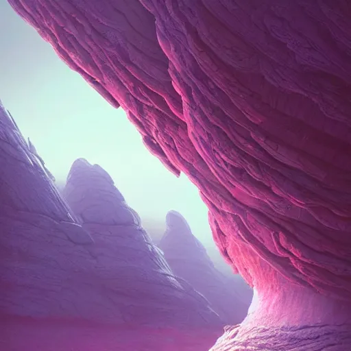 Image similar to An alien landscape by beeple and Jorge jacinto