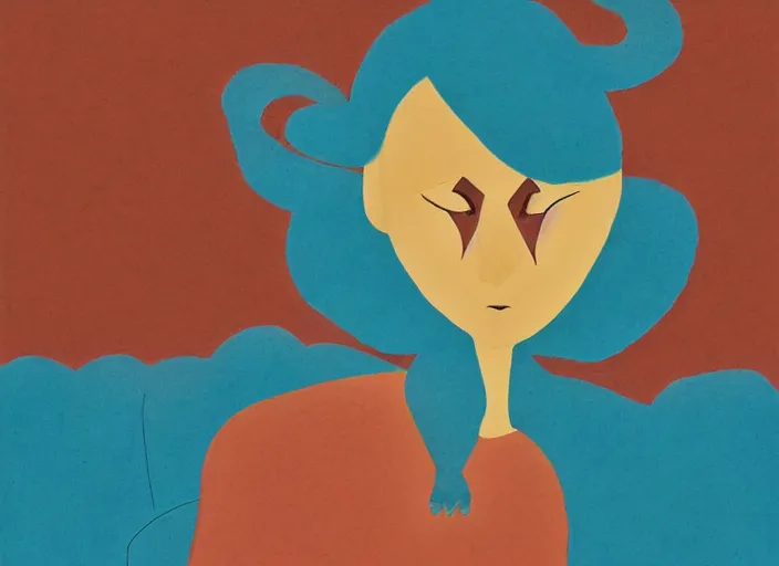 Image similar to naturalistic portrait of a warrior, representational earth tones, stunning clarity experimental cut paper mixed media blotchy character shape design by masaaki yuasa, pleasing palette watercolor masterpiece