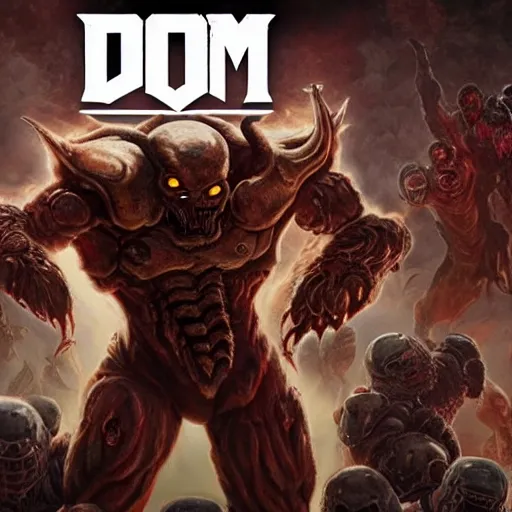 Image similar to doom eternal football demon