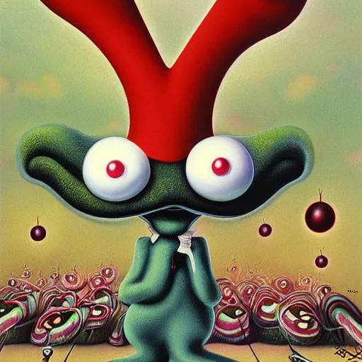 Prompt: woke dream painting by Mark Ryden and Todd Schorr, Dr Seuss