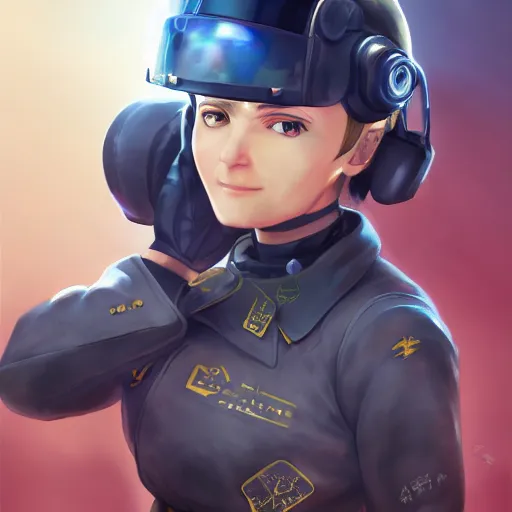 Image similar to portrait of marie curie as a fighter pilot, anime fantasy illustration by tomoyuki yamasaki, kyoto studio, madhouse, ufotable, square enix, cinematic lighting, trending on artstation