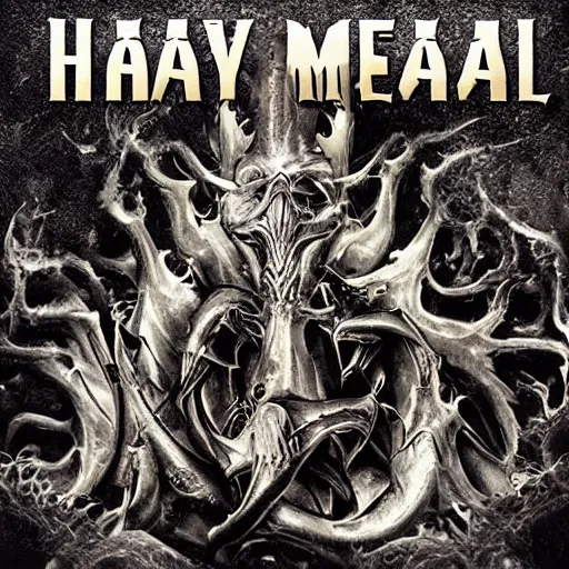 Prompt: heavy metal album cover