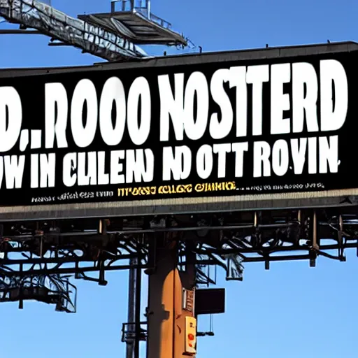 Prompt: billboard named do not answer!