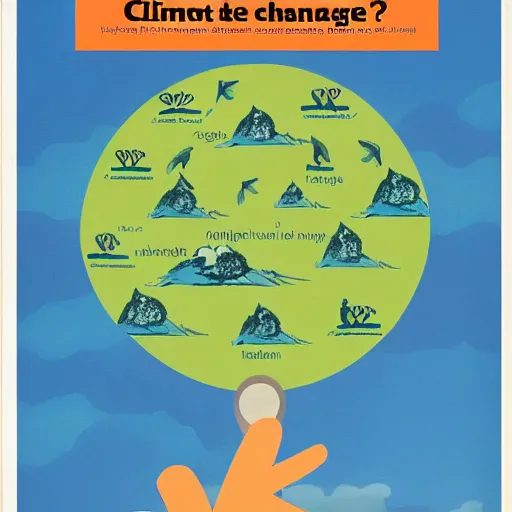 Prompt: an awareness poster about climate change