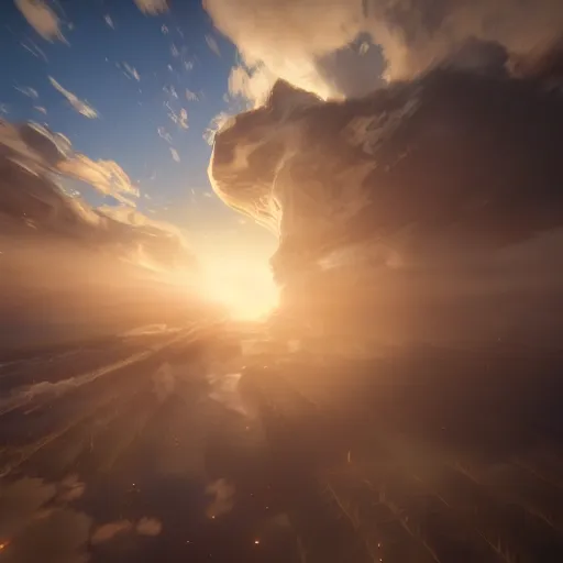 Prompt: Gods hand reaching down to save us, full frame, cinematic light , unreal engine,
