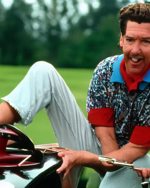 Image similar to Film still close-up shot of Val Kilmer as happy gilmore from the movie happy gilmore. Photographic, photography