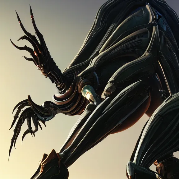 Image similar to highly detailed giantess shot, worms eye view, looking up at a giant 500 foot tall beautiful stunning saryn prime female warframe, as a stunning anthropomorphic robot female dragon, looming over you, walking toward you, detailed warframe legs towering over you, camera looking up, posing elegantly over you, sleek sharp claws, detailed robot dragon feet about to step on you, intimidating, proportionally accurate, two arms, two legs, camera close to the legs and feet, giantess shot, warframe fanart, ground view shot, cinematic low shot, high quality, captura, realistic, professional digital art, high end digital art, furry art, macro art, giantess art, anthro art, DeviantArt, artstation, Furaffinity, 3D realism, 8k HD octane render, epic lighting, depth of field