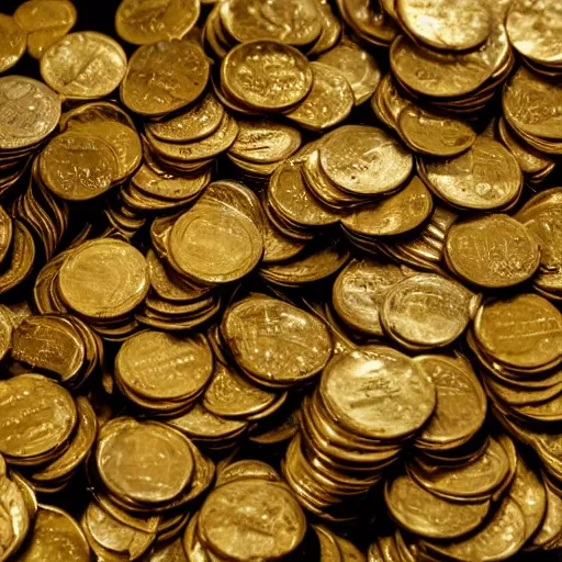 Image similar to millions of gold coins in a pile