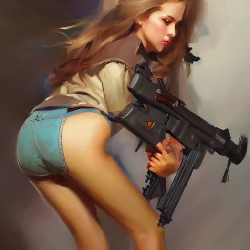 Image similar to lock and load, artstation, Vladimir Volegov