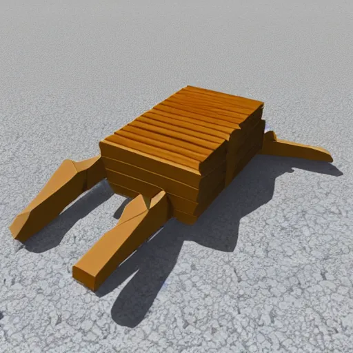 Image similar to low poly raft with built in cannon