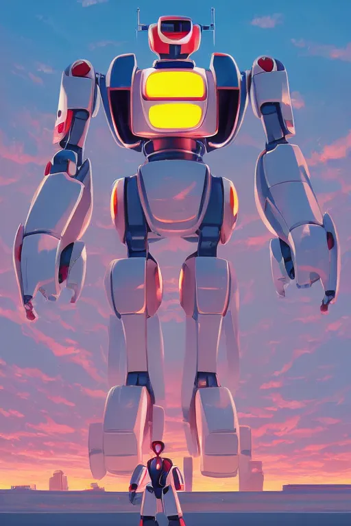 Image similar to metabots medabots medarotto medarot robot minimalist comics, behance hd by jesper ejsing, by rhads, makoto shinkai and lois van baarle, ilya kuvshinov, rossdraws global illumination ray tracing hdr radiating a glowing aura