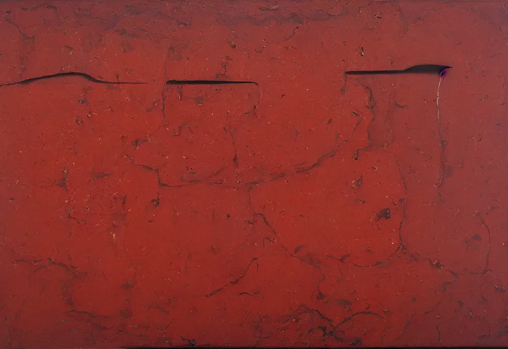 Prompt: an artwork by alberto burri