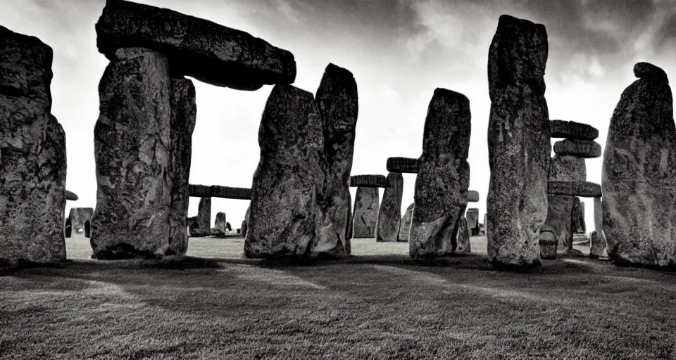 Prompt: stonehenge, highly detailed, dramatic lighting, intense shadows, rich deep colours, by roy lichtenstein