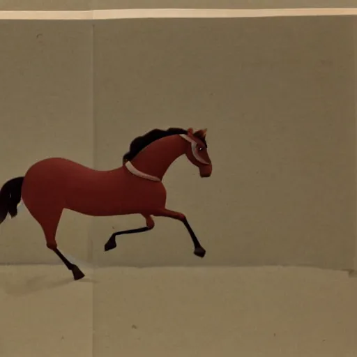 Image similar to an animation of a horse running frame by frame, separated into equally sized frames, from'learning to animate'