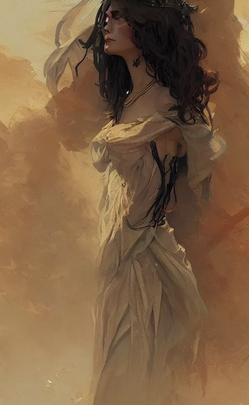 Image similar to a person that is themed like israel, highly detailed, digital painting, artstation, concept art, sharp focus, illustration, art by greg rutkowski and alphonse mucha