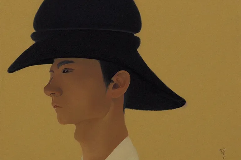 Image similar to young samurai raven - shaped hat artwork by tim eitel