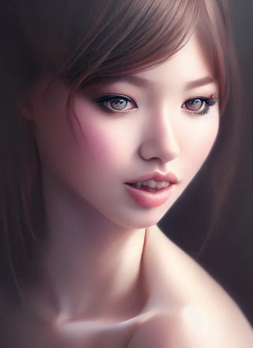 Prompt: a portrait of a pretty young lady by artgerm