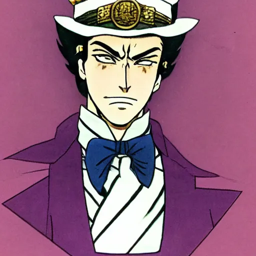 Image similar to portrait of jotaro kujo, hirohiki araki