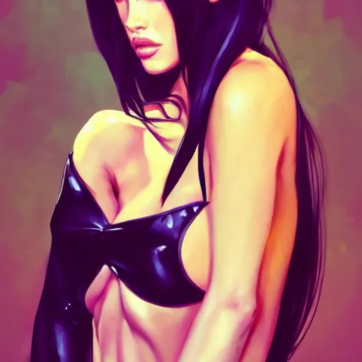 Image similar to alchemyst girl Megan Fox with cat ears, by WLOP, by Artgerm, by Michael Garmash, by Rob Rey, digital art, trending on artstation, beautiful lightning, atmospheric