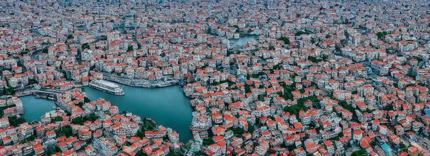 Prompt: tsunami flood in istanbul, realistic, photography, drone shot, sharp focus, 8 k detailed