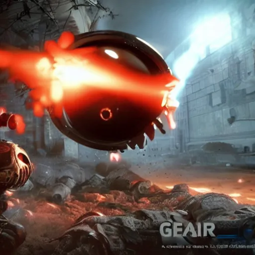 shin chan in Gears of War, splash art, movie still, | Stable