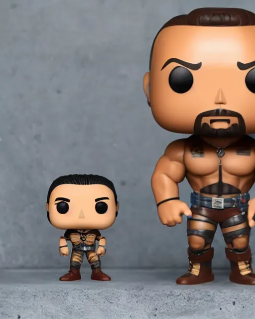 Image similar to A Dwayne Johnson Funko Pop. Photographic, photography