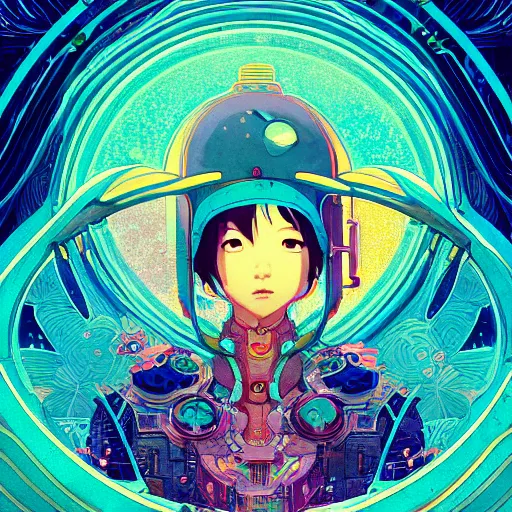 Image similar to a beautiful hyperdetailed character design 4 k wallpaper illustration of a cute dolphin, victo ngai cyberpunk style, from china, style of studio ghibli, makoto shinkai, raphael lacoste, louis comfort tiffany, artgerm, james jean, ross tran, chinese style