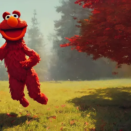 Image similar to king elmo of sesame street vanguard of the commonwealth by ilya kuvshinov katsuhiro, artgerm, jeremy lipkin and michael garmash, unreal engine, radiant light, detailed and intricate environment, digital art