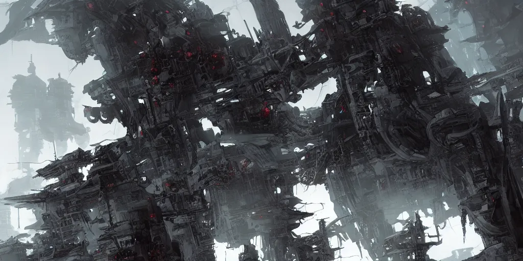 Prompt: grimdark tsutomu nihei aposimz 4 0 k architecture, unreal engine, 8 k, ultra realistic, ultra detail