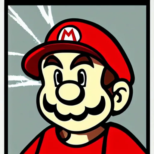 Prompt: mario smokes too much weed and dies