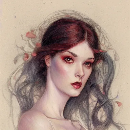 Image similar to a portrait in the style of anna dittmann and donato giancola and charles dana gibson.