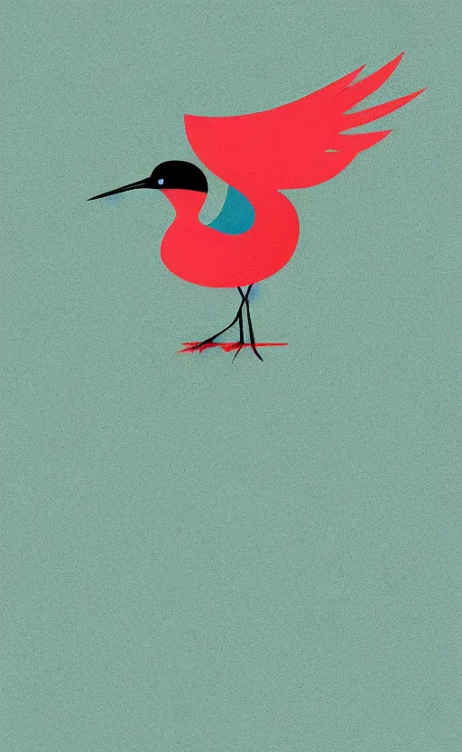 Image similar to poker card style, simple, modern look, solid colors, colorful, japanese crane bird in center, pines symbol in the corners, vivid contrasts, for junior, smart design