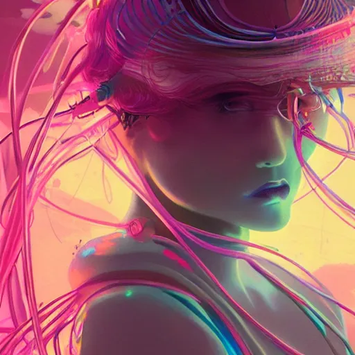 Image similar to neon jellyfish in tokyo, intricate, highly detailed, digital painting, trending on artstation, concept art, smooth, sharp focus, illustration, unreal engine 5, 8 k, art by artgerm and greg rutkowski and alphonse mucha