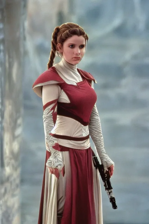 Image similar to young Carrie fisher as padme amidala in attack of the clones