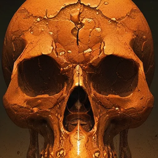 Image similar to portrait_of_a_melting_skull._intricate_abstract._intricate_artwork._by_Tooth_Wu_wlop_beeple_dan_mumford._octane_render_trending_on_artstat