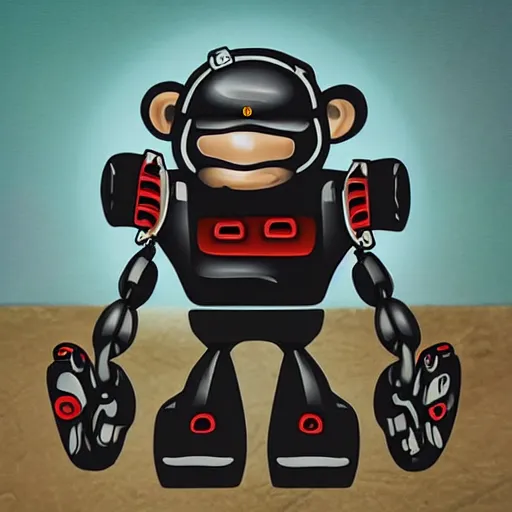 Image similar to mechanical robot-chimp